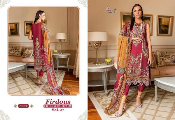 Shree Firdous Exclusive Collection Vol 27 Cotton Dupatta Pakistani Suits